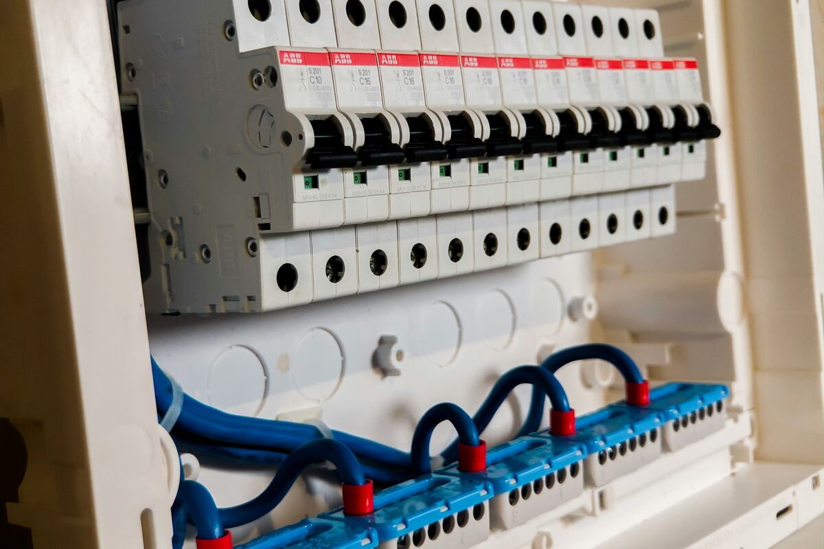 Electrical breaker panel and wiring